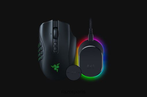 Razer bundle naga v2 pro + station d'accueil pour souris pro PJ2B2Z44 souris une couleur